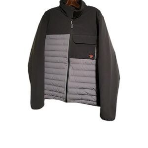 Mountain Hardwear Jacket Mens Stretch Down Full Zip Insulated Jacket Grey Size L